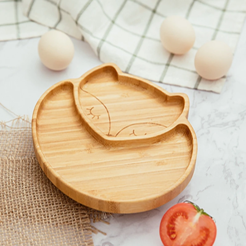 1PC Bamboo Baby Feeding Bowl Cartoon Fox Dinner Plate Bamboo Wood Training Plate Silicone Suction Cup Kids Feeding Tableware
1PC Bamboo Baby Feeding Bowl Cartoon Fox Dinner Plate Bamboo Wood Training Plate Silicone Suction Cup Kids Feeding Tableware