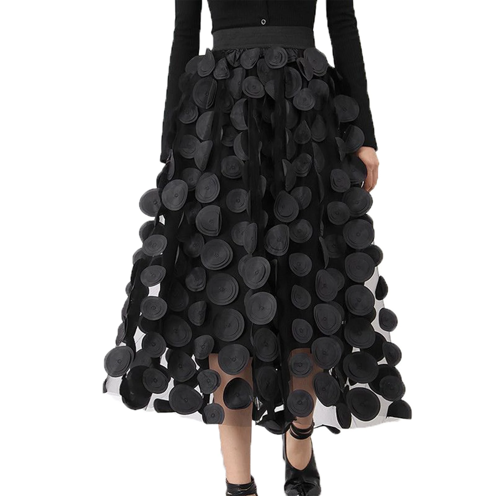 Women Tulle Tutu Skirt Solid Party Office Lady 3D Dot ElasticHigh Waist Mesh Lined A-Line Skirts Fashion Fairy Streetwear
Women Tulle Tutu Skirt Solid Party Office Lady 3D Dot ElasticHigh Waist Mesh Lined A-Line Skirts Fashion Fairy Streetwear
