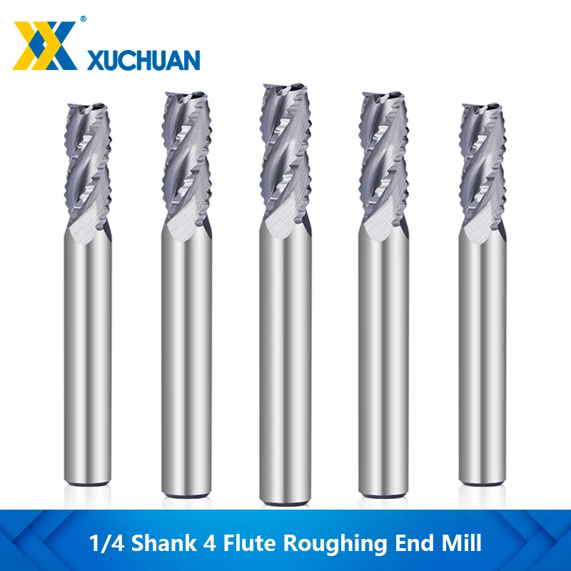 1/4 Shank Carbide End Mill 6.35x15x50L 4 Flute Roughing Endmill CNC Machine Tool Router Bit Milling Cutter CNC Tools
1/4 Shank Carbide End Mill 6.35x15x50L 4 Flute Roughing Endmill CNC Machine Tool Router Bit Milling Cutter CNC Tools
