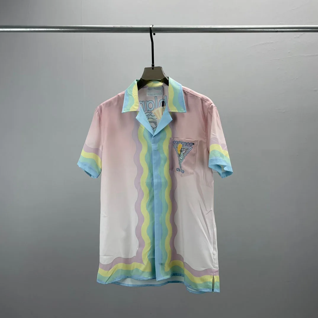 Summer New 3D Digital Print T-shirt Lapel Shirt Open Lining 
Summer New 3D Digital Print T-shirt Lapel Shirt Open Lining