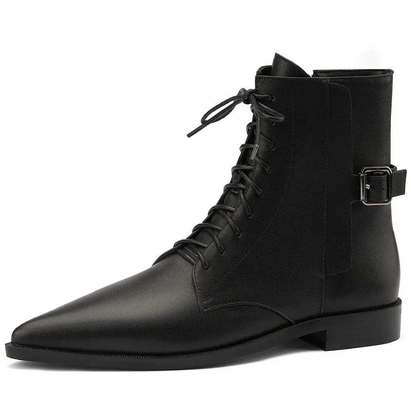 Dilalula Vintage Mature Women Ankle Boots Pointed Toe Low Heels Genuine Leather Cross-Tied Buckle Shoes Woman 2023 Autumn Winter
Dilalula Vintage Mature Women Ankle Boots Pointed Toe Low Heels Genuine Leather Cross-Tied Buckle Shoes Woman 2023 Autumn Winter