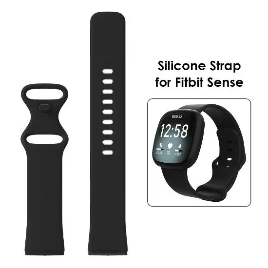 Силиконовый сменный ремешок для спортивных часов Fitbit Versa 3/Fitbit Sense, удобный мягкий Универсальный умный Браслет 
Силиконовый сменный ремешок для спортивных часов Fitbit Versa 3/Fitbit Sense, удобный мягкий Универсальный умный Браслет