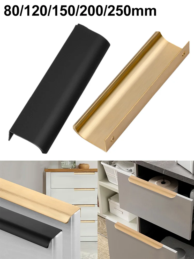 Cabinet Door Handle Aluminum Alloy Concealed Cupboard Decoration Drawer Durable Edge Pull Finger Hardware Home
Cabinet Door Handle Aluminum Alloy Concealed Cupboard Decoration Drawer Durable Edge Pull Finger Hardware Home