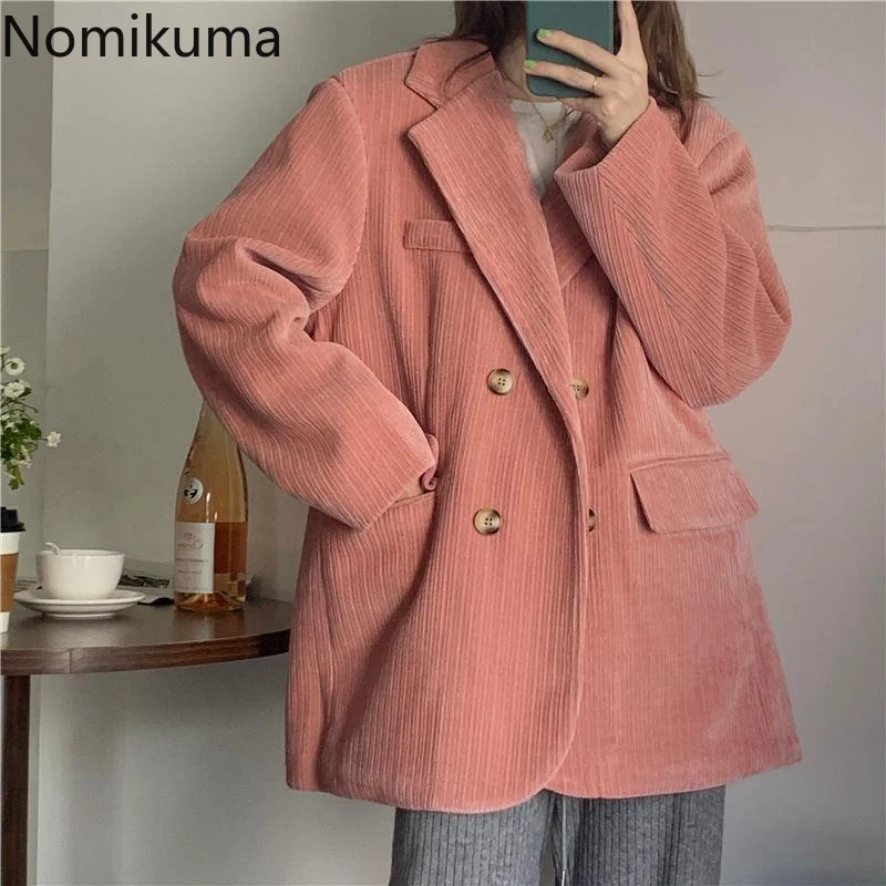 Nomikuma Blazer Mujer De Moda 2022 Autumn Winter Solid Color Simple Loose Soft Abrigo Mujer Vintage Elegant Fashion Blazer Women
Nomikuma Blazer Mujer De Moda 2022 Autumn Winter Solid Color Simple Loose Soft Abrigo Mujer Vintage Elegant Fashion Blazer Women