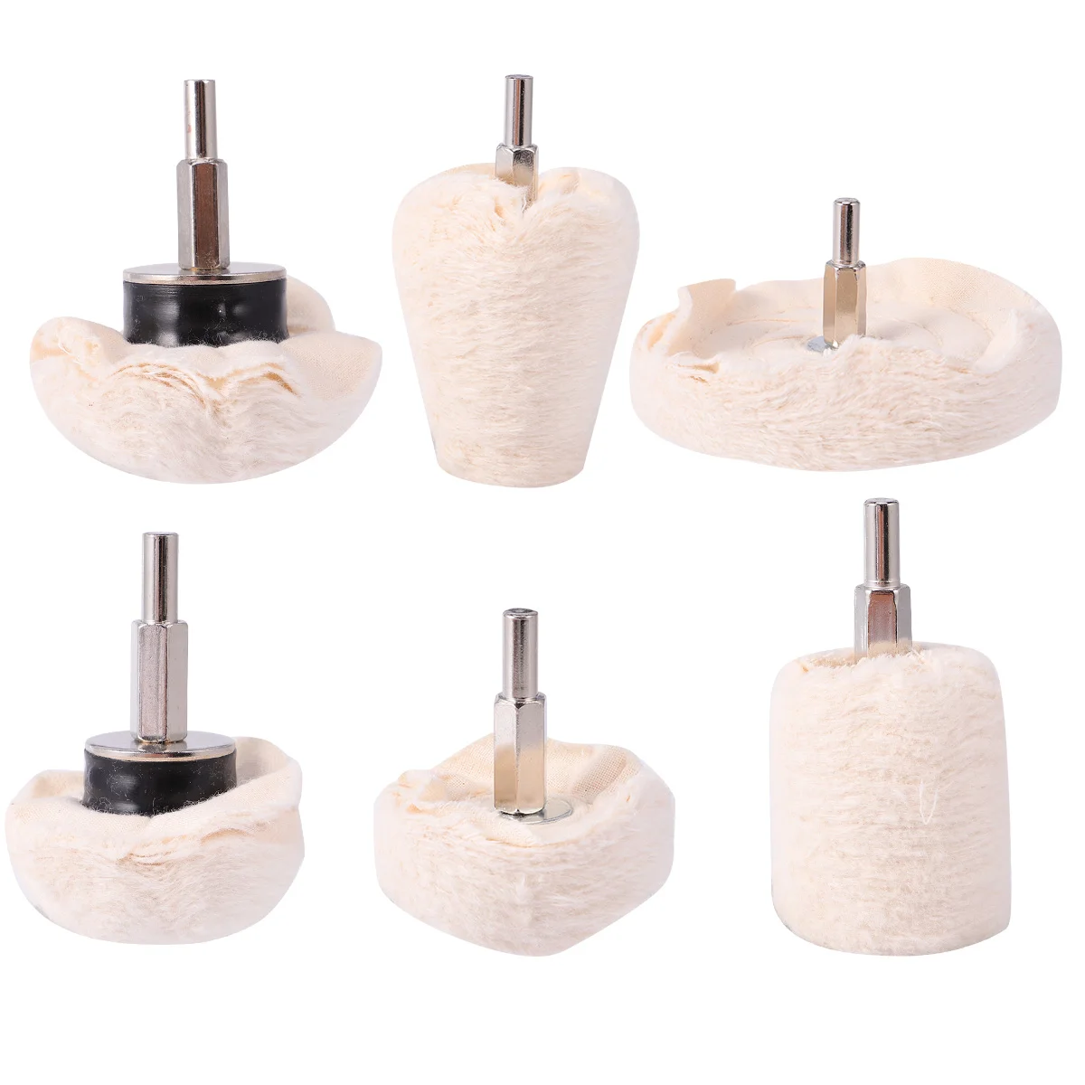 6PCS/Set Cloth Mirror Polishing Buffer with Handle Polishing Wheel for Waxing Polishing (Beige)
6PCS/Set Cloth Mirror Polishing Buffer with Handle Polishing Wheel for Waxing Polishing (Beige)