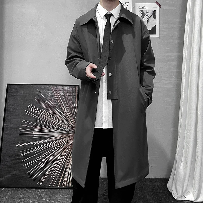 Spring and Autumn Dark Style over the Knee Trench Coat Men's Loose plus Size Lapels Mid-Length Jacket Coat Fashion
Spring and Autumn Dark Style over the Knee Trench Coat Men's Loose plus Size Lapels Mid-Length Jacket Coat Fashion