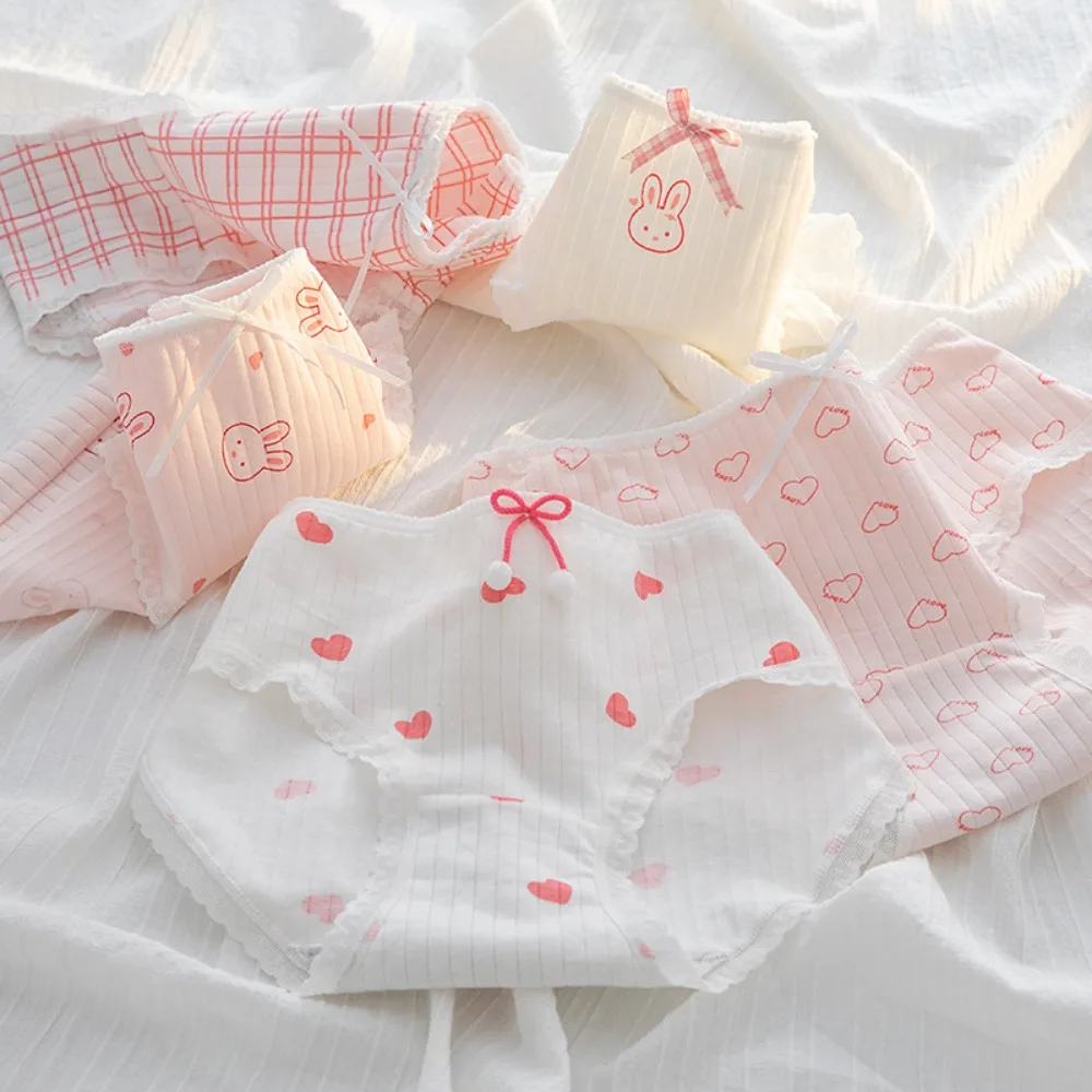 Cute Cartoon Cotton Girls Underwear Soft Breathable Animal Rabbit Print Seamless Panties Women Strawberry Briefs Lingerie
Cute Cartoon Cotton Girls Underwear Soft Breathable Animal Rabbit Print Seamless Panties Women Strawberry Briefs Lingerie