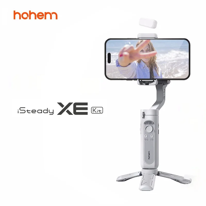 

Hohem iSteady XE 3-Axis Handheld Stabilizer Smartphone Gimbal Phone Selfie Stick Tripod with Magnetic Fill Light Video Lighting