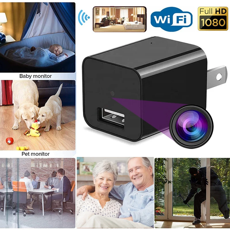 Wireless 1080P HD Mini Camera USB Charger Surveillance Camera With Wifi IP Video Videcam Recorder App Monitor Security Remote TF 
Wireless 1080P HD Mini Camera USB Charger Surveillance Camera With Wifi IP Video Videcam Recorder App Monitor Security Remote TF
