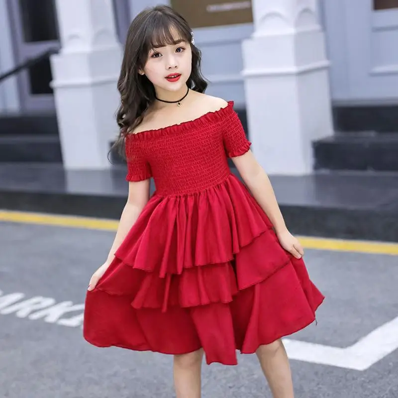 New Summer Girls Dress Chiffon Strapless Princess Dresses Avant-garde Design One-shoulder Design Red Prom Cake School Dress
New Summer Girls Dress Chiffon Strapless Princess Dresses Avant-garde Design One-shoulder Design Red Prom Cake School Dress
