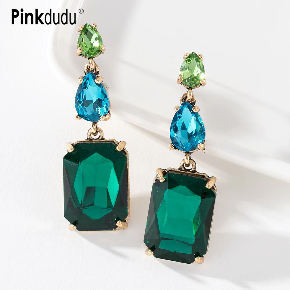 Pinkdudu Fashion Geometric Large Rhinestone Drop Earrings Alloy Gold Plated 3 Color Earrings for Women Jewelry Gifts PD528
Pinkdudu Fashion Geometric Large Rhinestone Drop Earrings Alloy Gold Plated 3 Color Earrings for Women Jewelry Gifts PD528