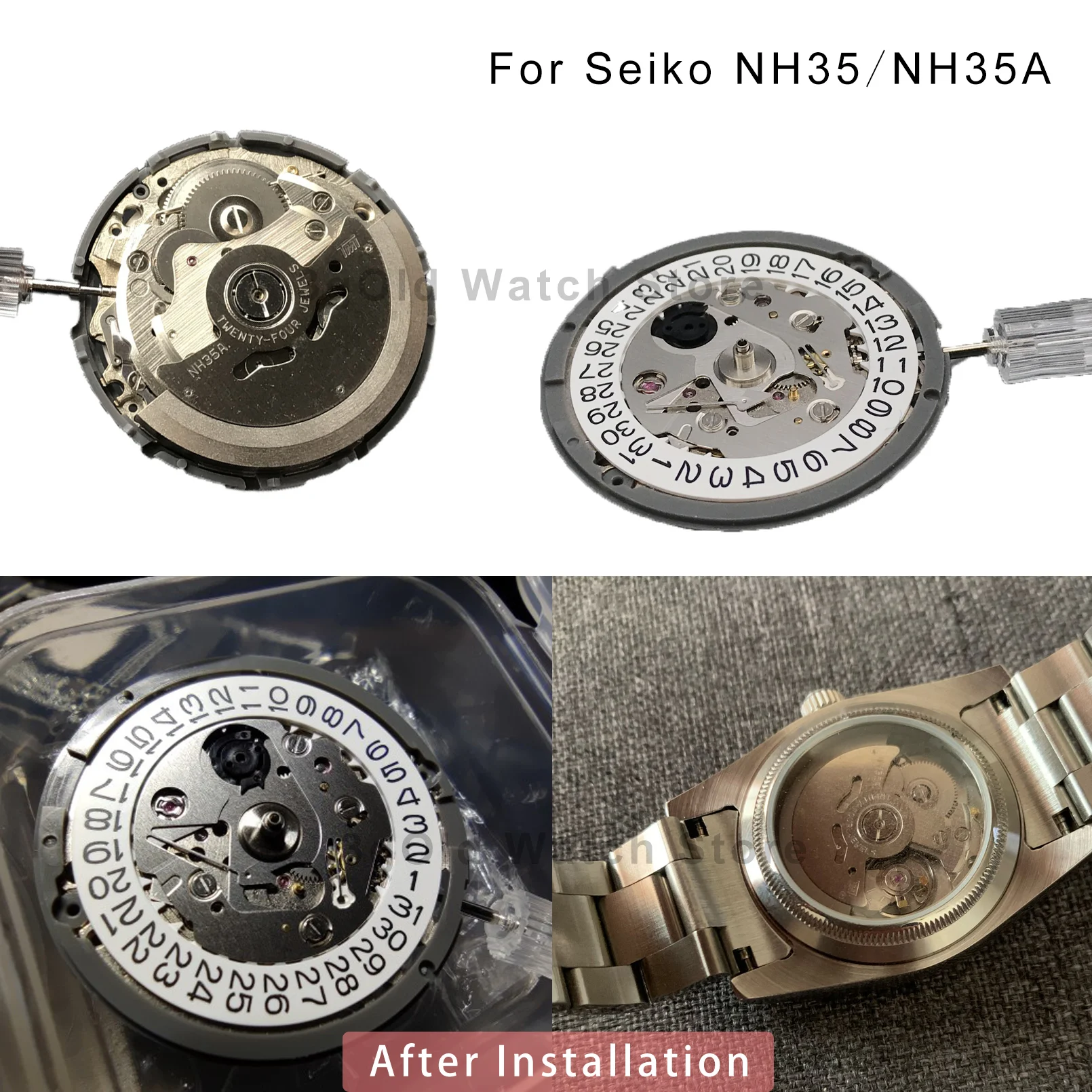 

Japan Seiko NH35A высококачественный механический механизм NH35 Белый Дата-колесо 24 Драгоценности с автоматическим автоподзаводом Высокая точность...