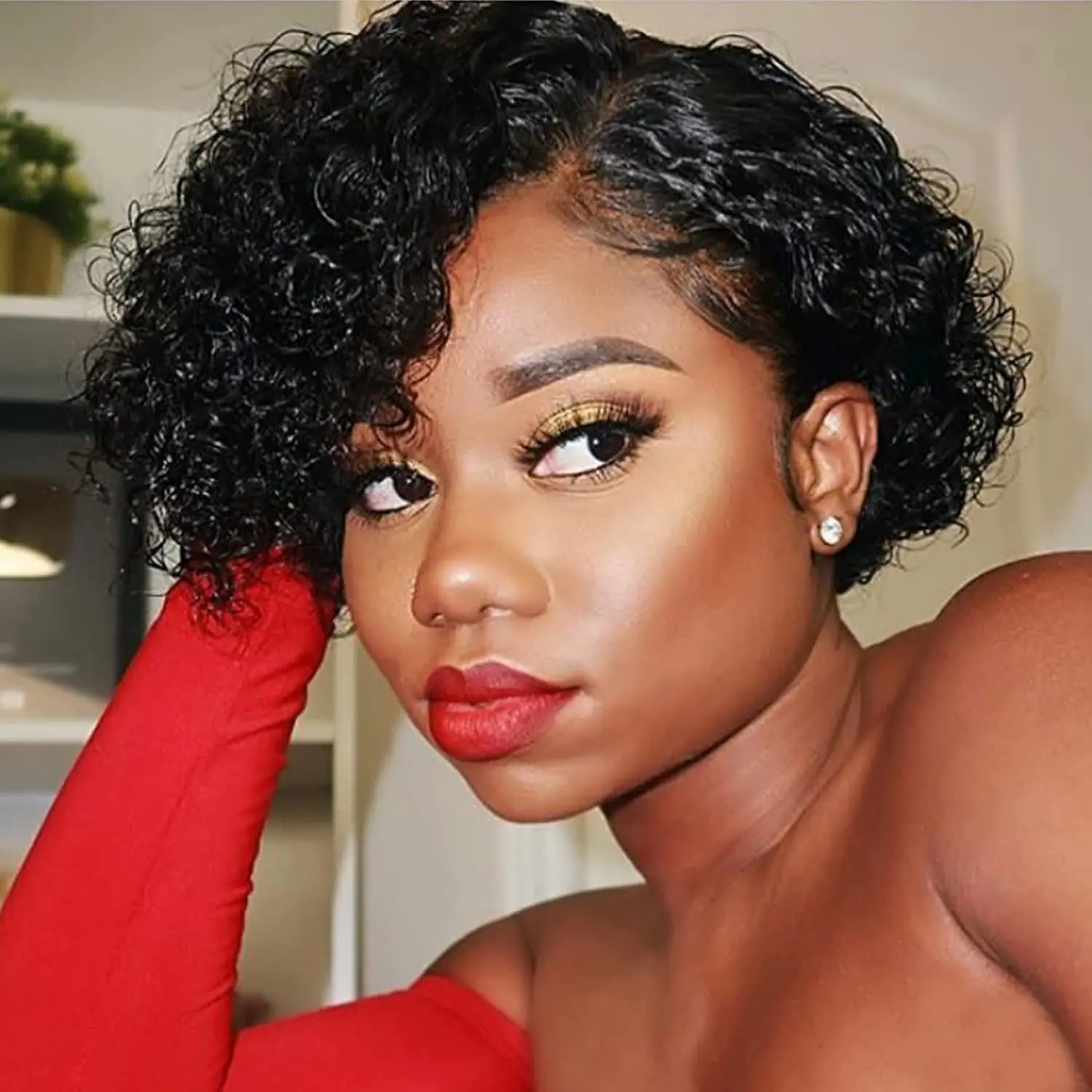 Human Hair Curly Wave Side Part Wig Short Bob Pixie Cut Brazilian Remy Human Hair Deep Curly None Lace Front Wig for Black Women
Human Hair Curly Wave Side Part Wig Short Bob Pixie Cut Brazilian Remy Human Hair Deep Curly None Lace Front Wig for Black Women