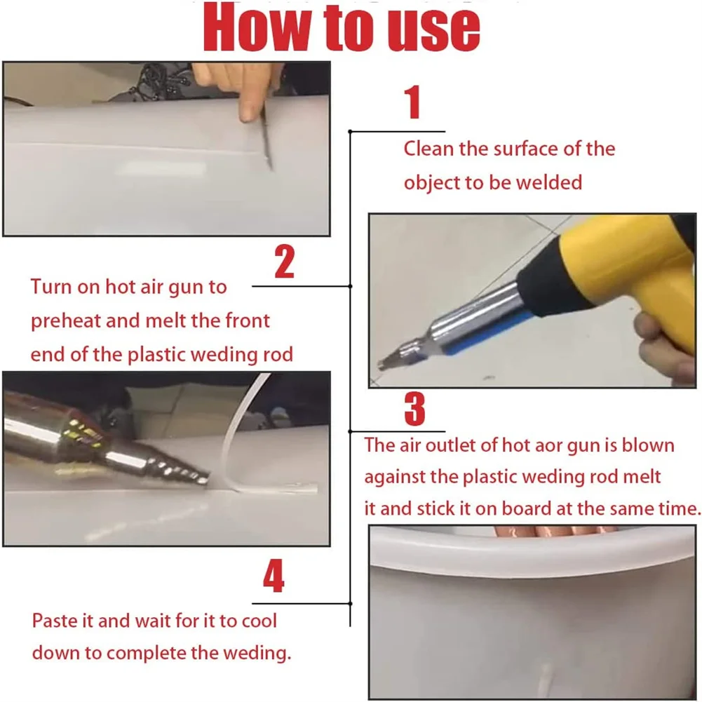 Ivory White Welding Rods Plastic Welding Welding Rods Set With Stainless Steel 60X Corrosion Resistant Durable
Ivory White Welding Rods Plastic Welding Welding Rods Set With Stainless Steel 60X Corrosion Resistant Durable