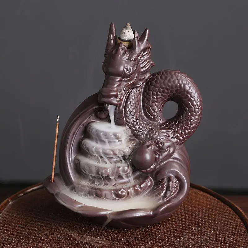 Backflow Incense Burner Jewelry Dragon Handmade Incense Stick Holder Ceramic Censer Holder Crafts Ornament Meditation Home Decor 
Backflow Incense Burner Jewelry Dragon Handmade Incense Stick Holder Ceramic Censer Holder Crafts Ornament Meditation Home Decor