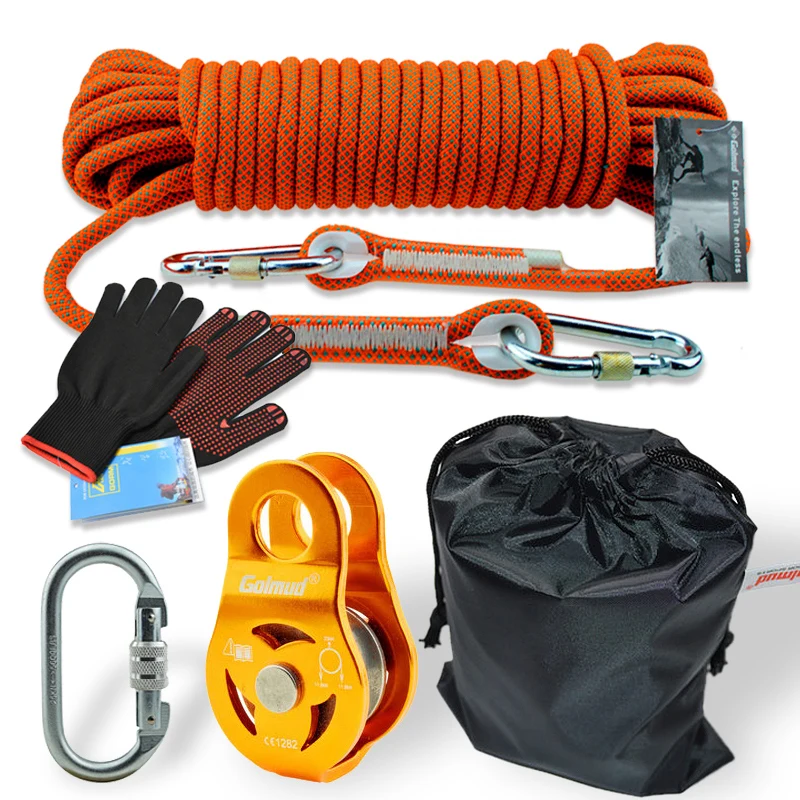 Safety Pulley Group Buckle Rope for Safety Belt Outdoor Climbing Anti-fall High Altitude Work Construction Heavy Lifter Safe Set
Safety Pulley Group Buckle Rope for Safety Belt Outdoor Climbing Anti-fall High Altitude Work Construction Heavy Lifter Safe Set