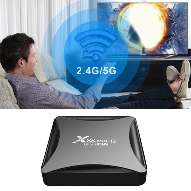 TV Set Top Box X88 Mini 13 RK3528 8KHD for Android13 TV Box 2GB 16GB Dual Wifi 2.4G+5Ghz 100MLAN Media Player 896C
TV Set Top Box X88 Mini 13 RK3528 8KHD for Android13 TV Box 2GB 16GB Dual Wifi 2.4G+5Ghz 100MLAN Media Player 896C