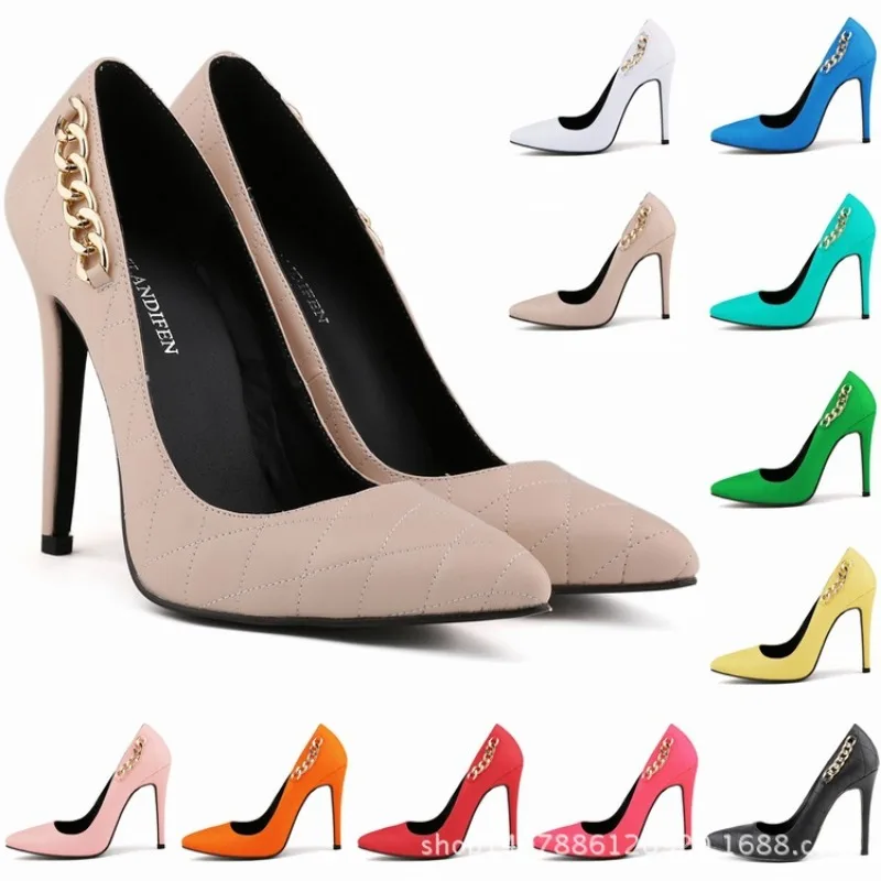LOSLANDIFEN Women Pumps fashionable beautiful Metal decoration PU 11CM Thin high heels Fashion Dress Sandals Women Shoes red
LOSLANDIFEN Women Pumps fashionable beautiful Metal decoration PU 11CM Thin high heels Fashion Dress Sandals Women Shoes red