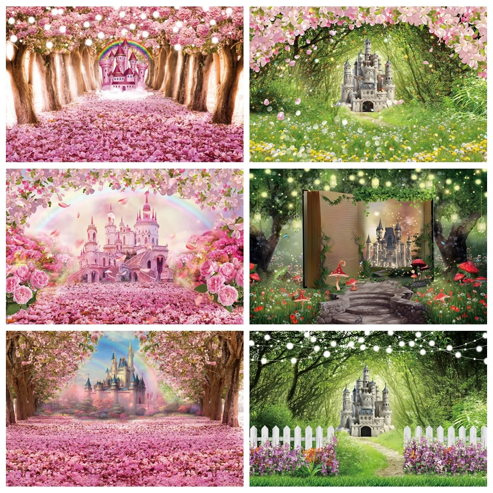 Spring Forest Backgrounds For Photography Castle Love Princess Girl Birthday Party Rose Flowers Portrait Photo Backdrop
Spring Forest Backgrounds For Photography Castle Love Princess Girl Birthday Party Rose Flowers Portrait Photo Backdrop