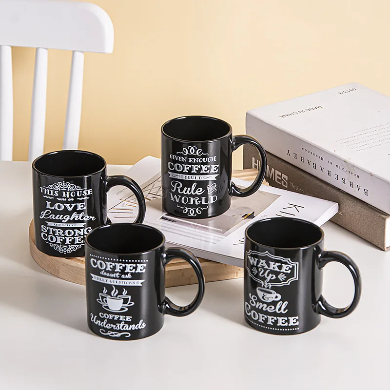 European black high-value Mug simple high-level coffee cup creative personality office ceramic tea cup
European black high-value Mug simple high-level coffee cup creative personality office ceramic tea cup