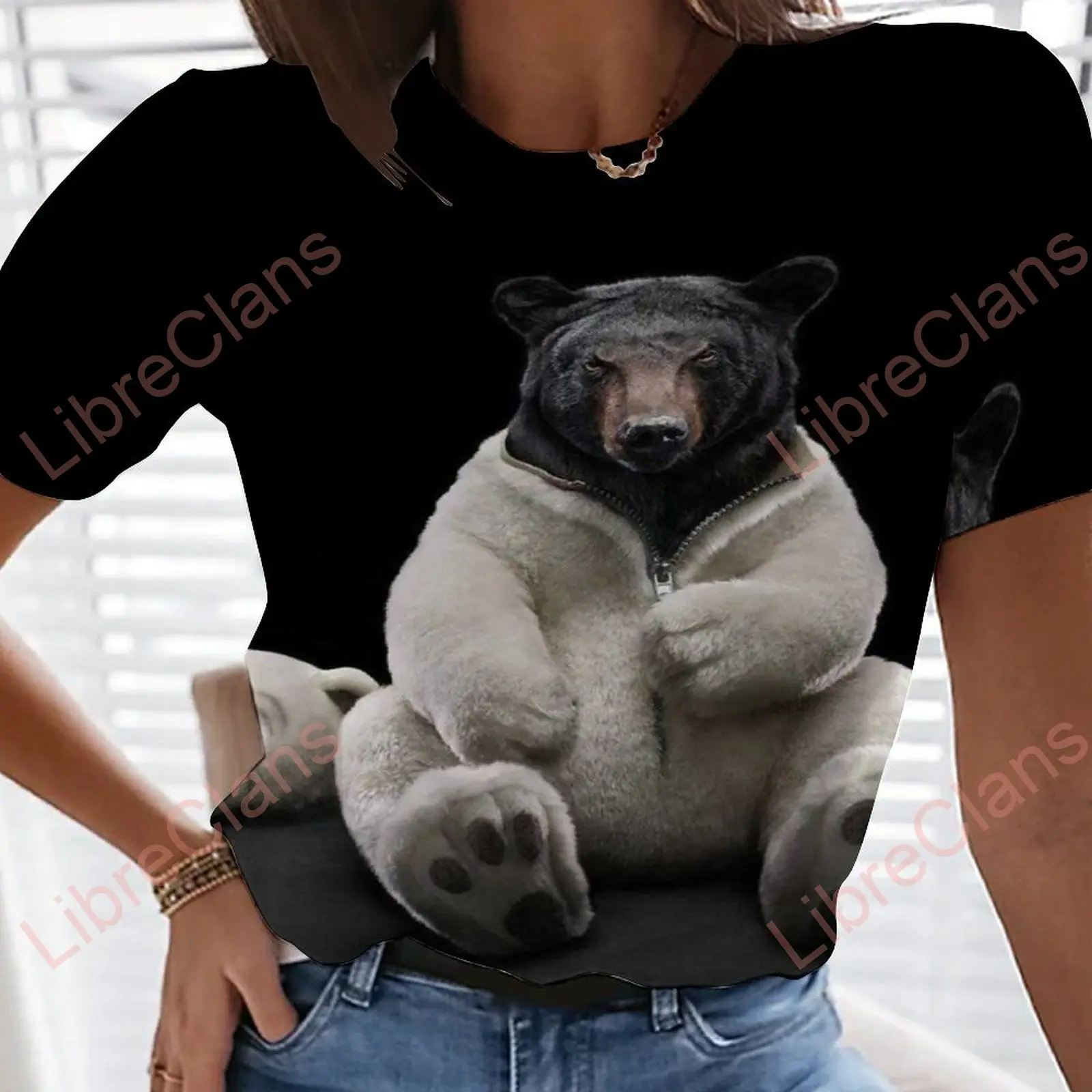 New Animals Funny Cats Bear 3D Print T Shirt Oversized Female Clothing Fashion Style Women Clothes T-Shirts Sexy Girls Tees Tops
New Animals Funny Cats Bear 3D Print T Shirt Oversized Female Clothing Fashion Style Women Clothes T-Shirts Sexy Girls Tees Tops