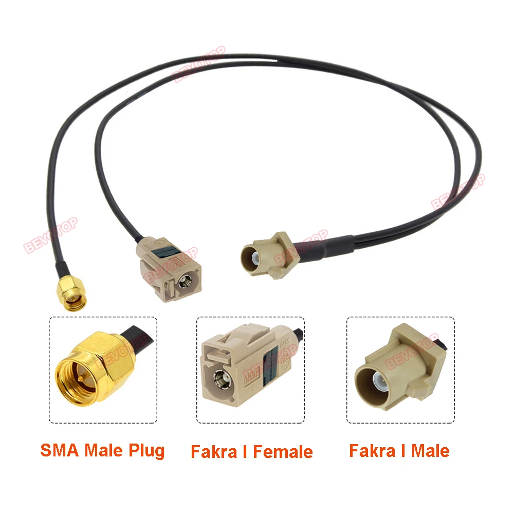 Перемычка Fakra to SMA Splitter Fakra I Male to 1xFakra I Female 1xSMA Male Plug Adapter Pigtail Автомобильный GPS Жгут проводов BEVOTOP 
Перемычка Fakra to SMA Splitter Fakra I Male to 1xFakra I Female 1xSMA Male Plug Adapter Pigtail Автомобильный GPS Жгут проводов BEVOTOP