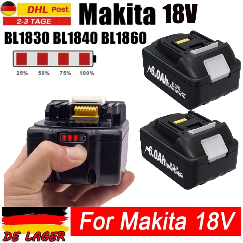 BL1850B Makita 18V Battery 6Ah Lithium ion Replacement BL1860B BL1860 BL1850 Rechargeable Power Tool Battery DDF486 DF488
BL1850B Makita 18V Battery 6Ah Lithium ion Replacement BL1860B BL1860 BL1850 Rechargeable Power Tool Battery DDF486 DF488