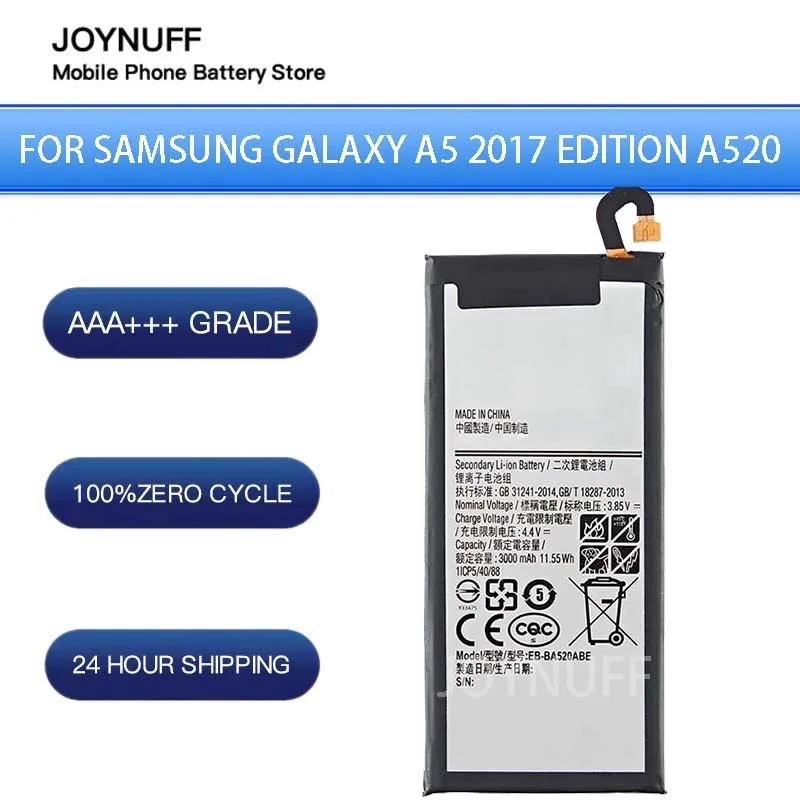 New Battery High Quality 0 Cycles Compatible EB-BA520ABE For Samsung Galaxy A5 2017 A520 SM-A520F/A520K/L/A520S/A520W/A520F/20DS
New Battery High Quality 0 Cycles Compatible EB-BA520ABE For Samsung Galaxy A5 2017 A520 SM-A520F/A520K/L/A520S/A520W/A520F/20DS