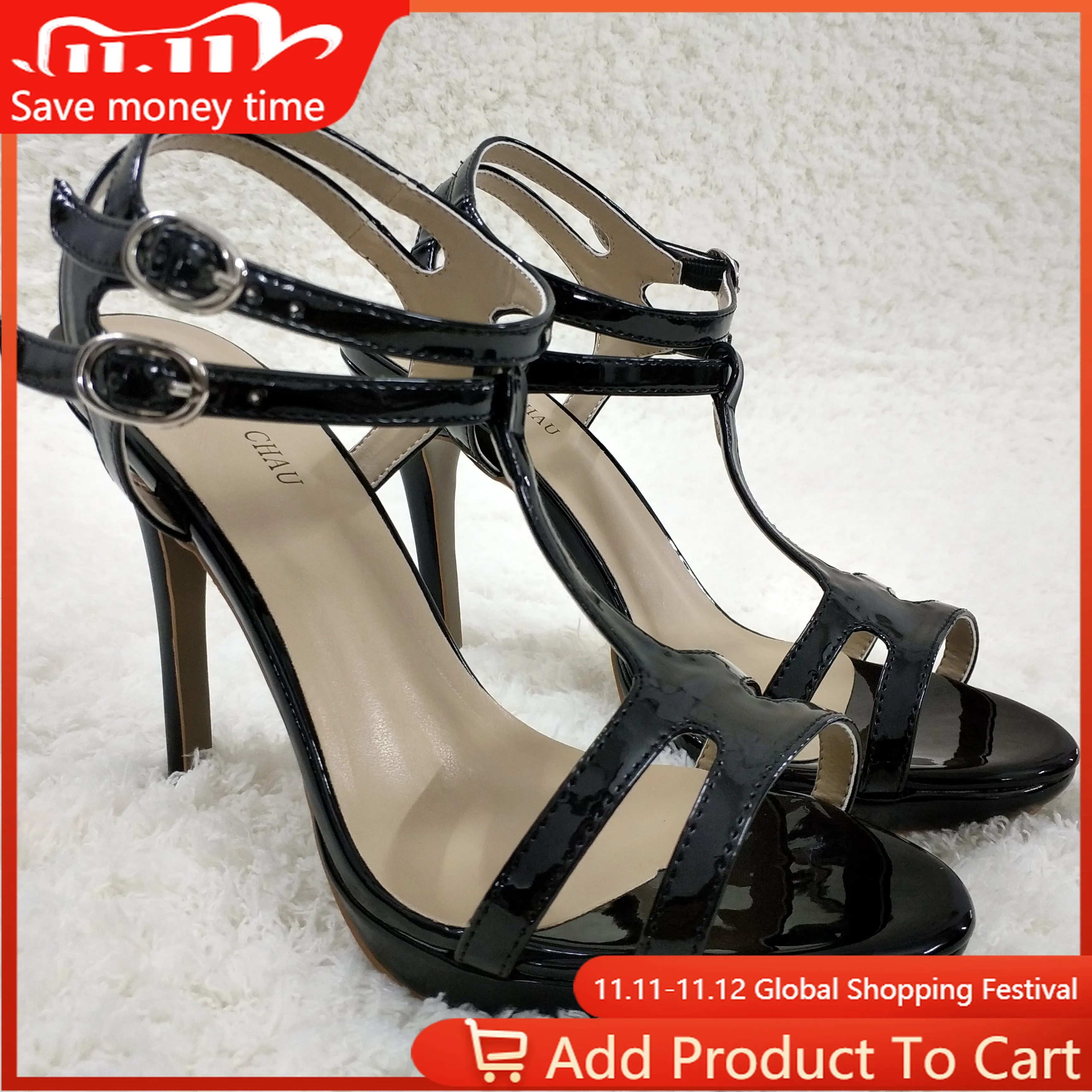 Women Stiletto Thin High Heel Sandal Sexy T-Strap Open Toe Black Patent Fashion Party Bridals Ball Lady Shoe 0640ASL-e
Women Stiletto Thin High Heel Sandal Sexy T-Strap Open Toe Black Patent Fashion Party Bridals Ball Lady Shoe 0640ASL-e