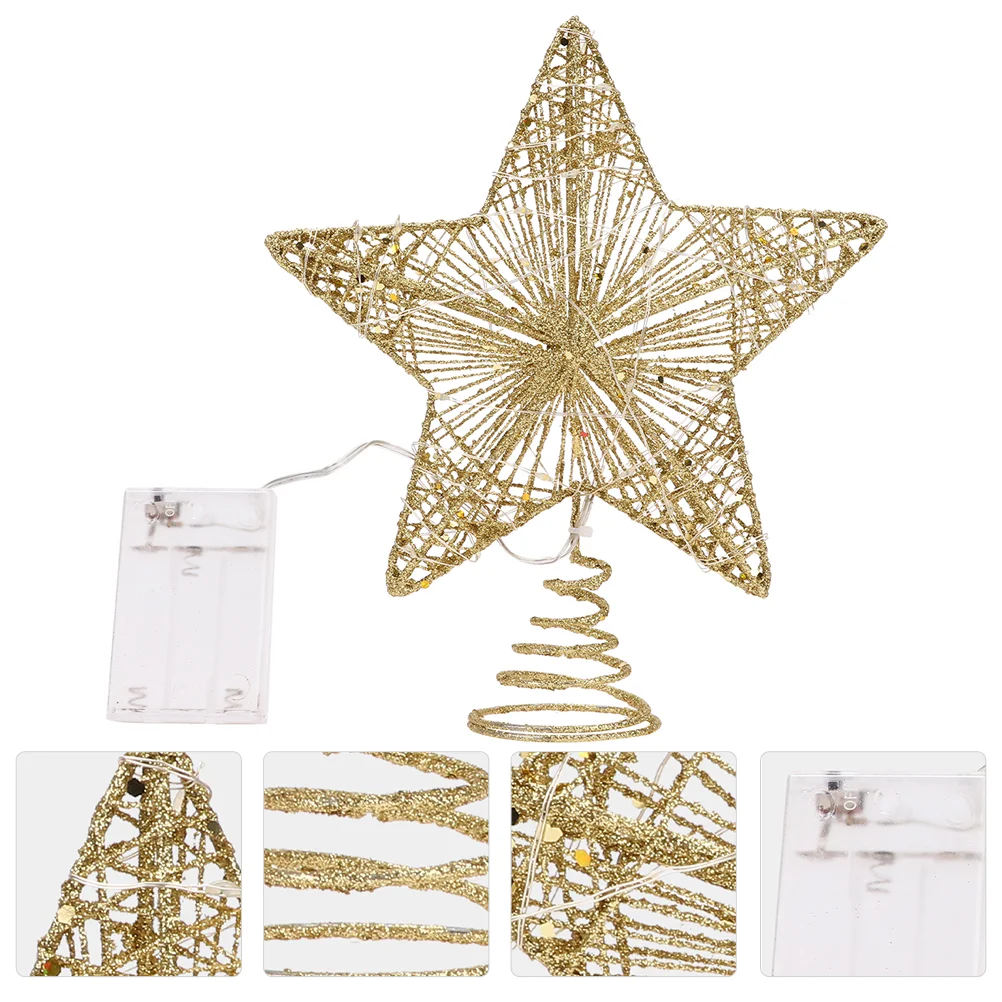 Christmas Top Star Iron Ornament Table Decor Party Xmas Tree Adornment Lighting Decorations Wrought 
Christmas Top Star Iron Ornament Table Decor Party Xmas Tree Adornment Lighting Decorations Wrought