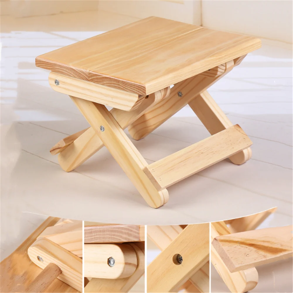 

Folding Wood Step Stool Children Changing Shoes Stool Portable Comping Fishing Chair Kindergarten Chair Outdoor Foldable Chair
