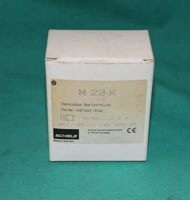 Entrelec Schiele, M23K, 1 245 505 27, Overload Relay 0.56-0.8A Thermal Motor Pro
Entrelec Schiele, M23K, 1 245 505 27, Overload Relay 0.56-0.8A Thermal Motor Pro