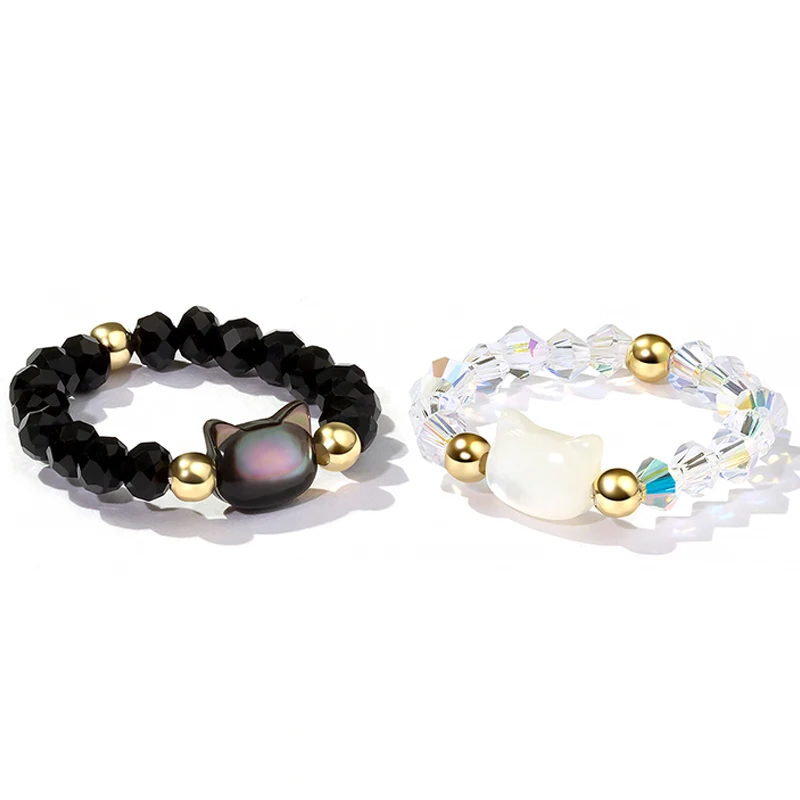 Natural Stone Cat Beads Rings for Women Couples Handmade Cat Black White Bead Crystal Ring Korean Fashion Lovers Friends Jewelry
Natural Stone Cat Beads Rings for Women Couples Handmade Cat Black White Bead Crystal Ring Korean Fashion Lovers Friends Jewelry