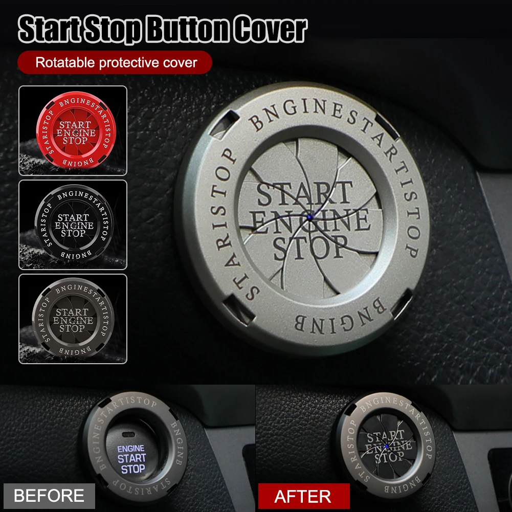 Car Engine Start Stop Button Cover Auto Ignition Switch Ring Blade-type Rotation Protection Cap Interior Accessory Decor Sticker
Car Engine Start Stop Button Cover Auto Ignition Switch Ring Blade-type Rotation Protection Cap Interior Accessory Decor Sticker