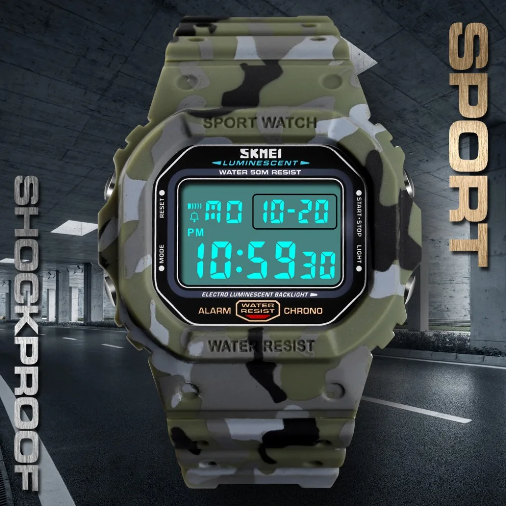 SKMEI Outdoor Sport Watch Men Digital Watch 5Bar Waterproof Alarm Clock Cowboy Military Fashion Army Watches Relogio Masculino
SKMEI Outdoor Sport Watch Men Digital Watch 5Bar Waterproof Alarm Clock Cowboy Military Fashion Army Watches Relogio Masculino