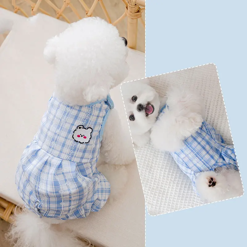 Cartoon Jumpsuits Dog Clothes Bear Plaid for Cat Dogs Clothing Pet Outfits Cute Summer Yorkies Print Blue Boy Ropa Para Perro
Cartoon Jumpsuits Dog Clothes Bear Plaid for Cat Dogs Clothing Pet Outfits Cute Summer Yorkies Print Blue Boy Ropa Para Perro