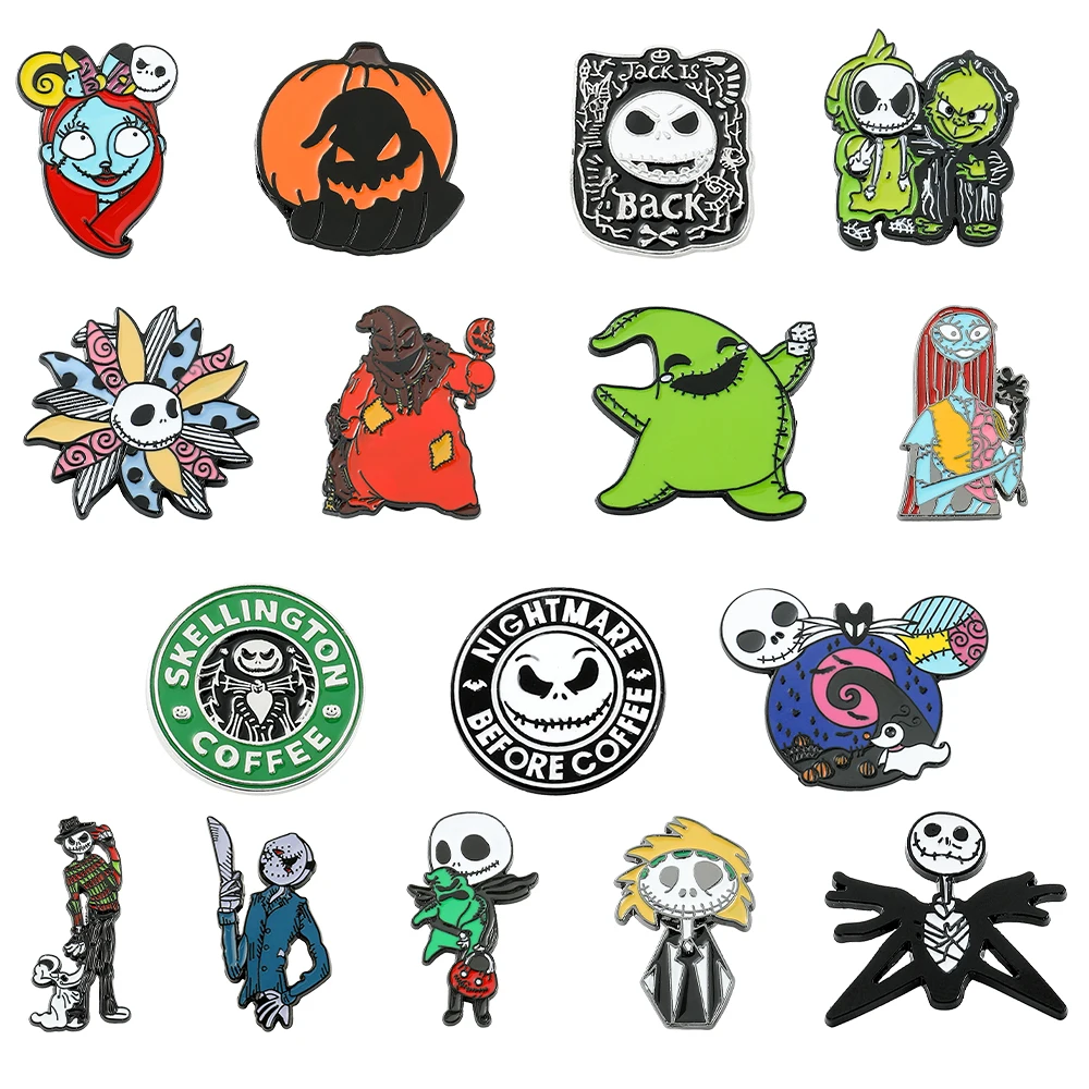 Classic Cartoon Figure Jack Skellington Sally Brooch Nightmare Before Christmas Lapel Pins for Women Jacket Badge Accessories
Classic Cartoon Figure Jack Skellington Sally Brooch Nightmare Before Christmas Lapel Pins for Women Jacket Badge Accessories