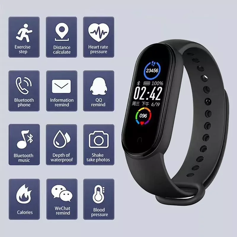 New Smart Band Waterproof Sport Smart Watch Men Woman Blood Pressure Heart Rate Monitor Fitness Bracelet For Android IOS
New Smart Band Waterproof Sport Smart Watch Men Woman Blood Pressure Heart Rate Monitor Fitness Bracelet For Android IOS