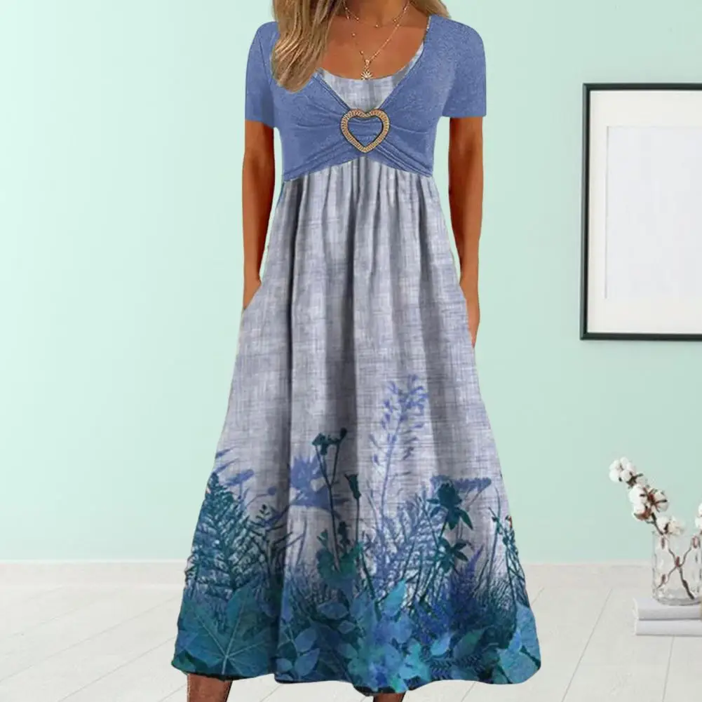 Beautiful Tunic Dress Waist Tight Mid-calf Length Color Matching A-Line Tunic Dress Thin Midi Dress Daily Clothing
Beautiful Tunic Dress Waist Tight Mid-calf Length Color Matching A-Line Tunic Dress Thin Midi Dress Daily Clothing