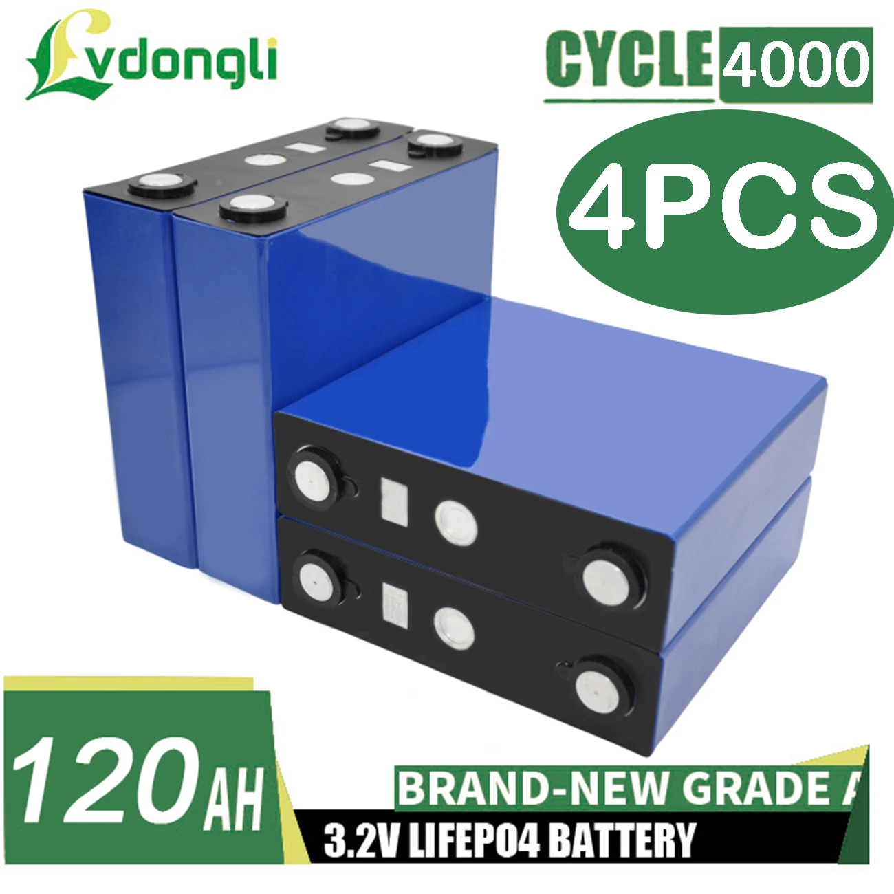 NDSD 3.2V 120Ah Lifepo4 Battery Rechargeable Lithium Iron Phosphate for Boat Golf Cart RV EV Forklift
NDSD 3.2V 120Ah Lifepo4 Battery Rechargeable Lithium Iron Phosphate for Boat Golf Cart RV EV Forklift