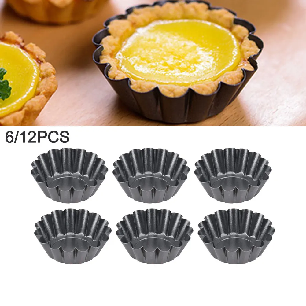 12pcs Non-stick Tart Pan Carbon Steel Mini Egg Tart Pans Reusable Cupcake Mold Flower Cup Cake Mold Muffin Baking Cup Mold
12pcs Non-stick Tart Pan Carbon Steel Mini Egg Tart Pans Reusable Cupcake Mold Flower Cup Cake Mold Muffin Baking Cup Mold
