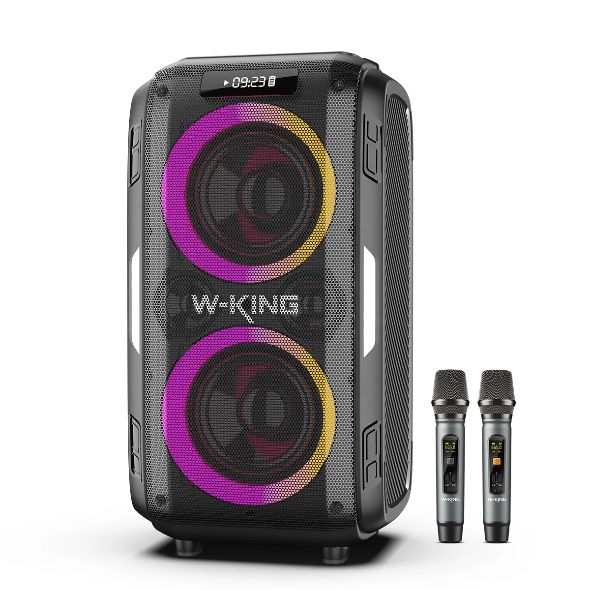 W-KING T9 Pro direct supply 120W output Bluetooth Party Speaker with light, with microphones and remote control
W-KING T9 Pro direct supply 120W output Bluetooth Party Speaker with light, with microphones and remote control