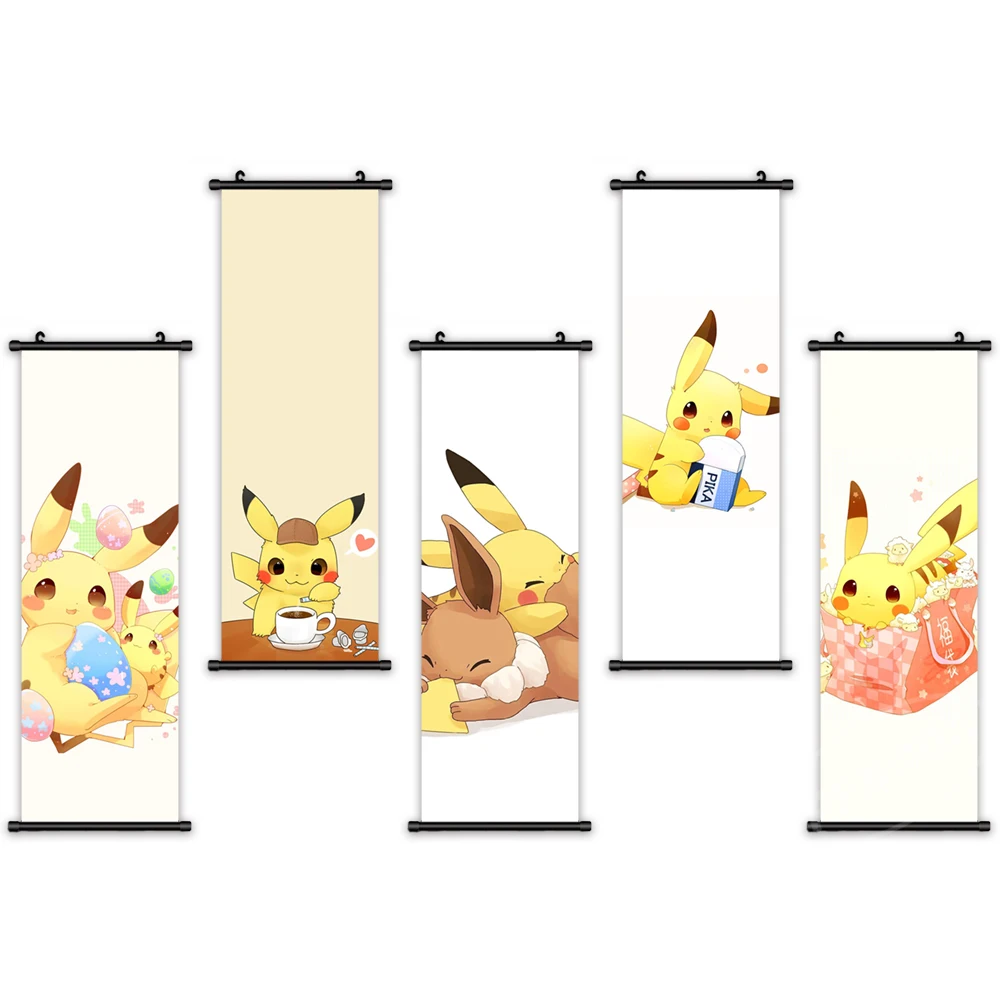Canvas Cartoon Home Decoration Pokemon Picture Print Poster Wall Art Pikachu Plastic Scroll Hanging Painting Bedside Background
Canvas Cartoon Home Decoration Pokemon Picture Print Poster Wall Art Pikachu Plastic Scroll Hanging Painting Bedside Background