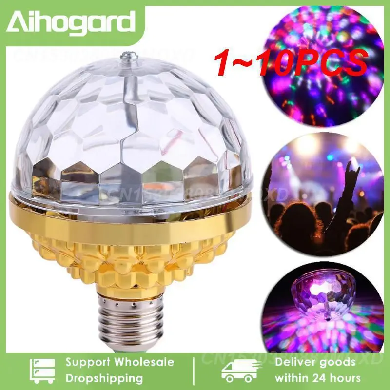 1~10PCS Colorful Rotating Ball Light Disco Rotating Ball Bulb With Socket Ball RGB LED 6 Beads Stage Light For Family Room Party
1~10PCS Colorful Rotating Ball Light Disco Rotating Ball Bulb With Socket Ball RGB LED 6 Beads Stage Light For Family Room Party