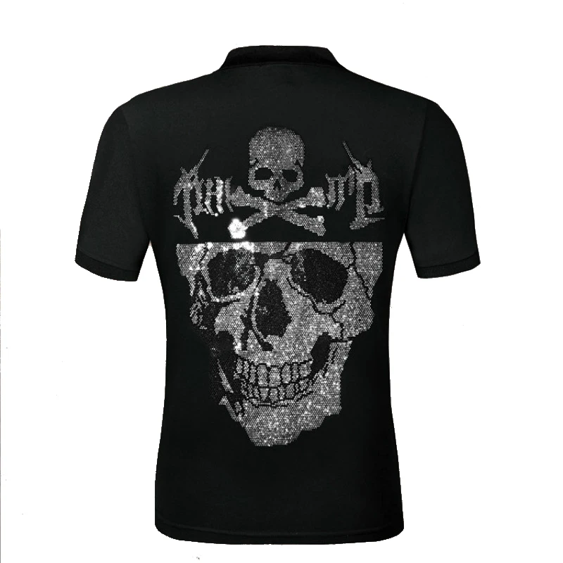 Men Polo Shirt Short Sleeve Tops brand designer fashion embroidery Plein Short Sleeve Skull Hip Hop Street Sportswear Black Top
Men Polo Shirt Short Sleeve Tops brand designer fashion embroidery Plein Short Sleeve Skull Hip Hop Street Sportswear Black Top