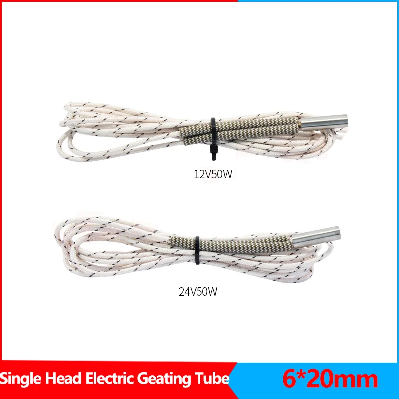3D Single Head Electric Heater Tube Single End Heating Tube Heating Rod 12V/24V Heating Tube 40/50W Stainless Steel 6*20mm
3D Single Head Electric Heater Tube Single End Heating Tube Heating Rod 12V/24V Heating Tube 40/50W Stainless Steel 6*20mm