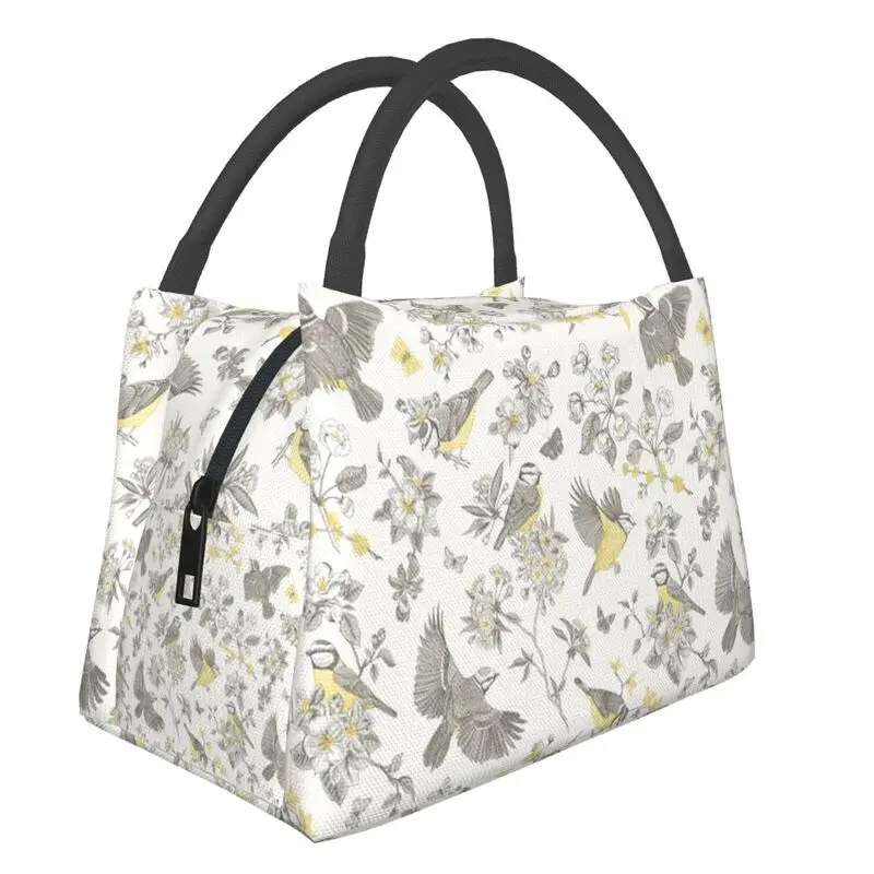 Grey Yellow Bird Toile De Jouy Inspired Vintage Design Resuable Lunch Box Leakproof Thermal Cooler Food Insulated Lunch Bag
Grey Yellow Bird Toile De Jouy Inspired Vintage Design Resuable Lunch Box Leakproof Thermal Cooler Food Insulated Lunch Bag
