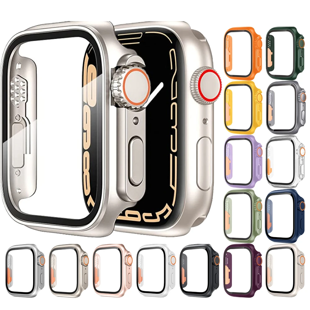 Cover+Glass for Apple Watch Case 8 7 6 5 4 SE 45mm 44mm 40mm 41mm 42mm 38mm Full Screen Protector Appearance Upgrade Ultra 49mm
Cover+Glass for Apple Watch Case 8 7 6 5 4 SE 45mm 44mm 40mm 41mm 42mm 38mm Full Screen Protector Appearance Upgrade Ultra 49mm