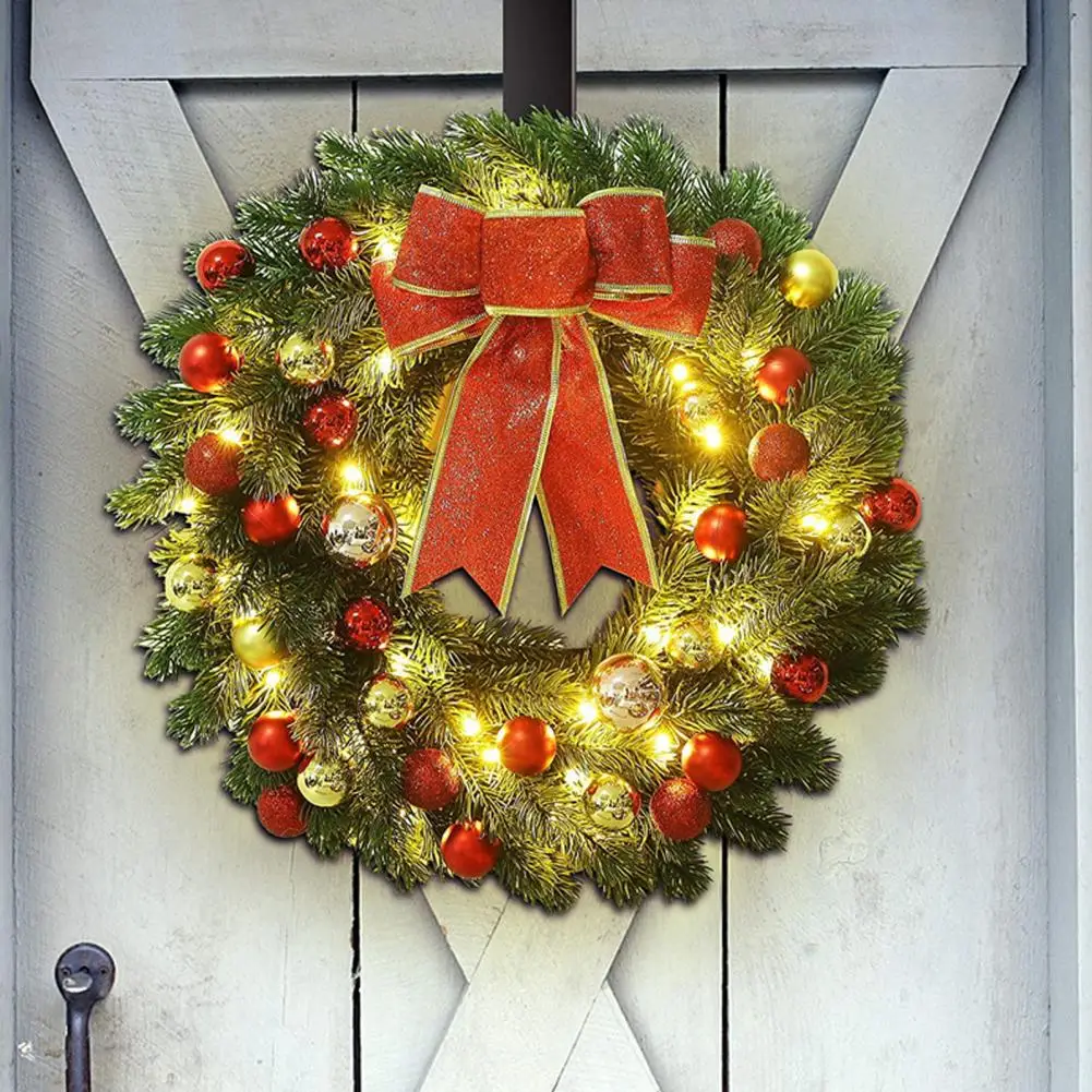 Golden Christmas Ball Wreath Led Glowing Christmas Wreath 30/40cm Pine Needle Bowknot Ball Garland for Indoor Outdoor Door Wall
Golden Christmas Ball Wreath Led Glowing Christmas Wreath 30/40cm Pine Needle Bowknot Ball Garland for Indoor Outdoor Door Wall