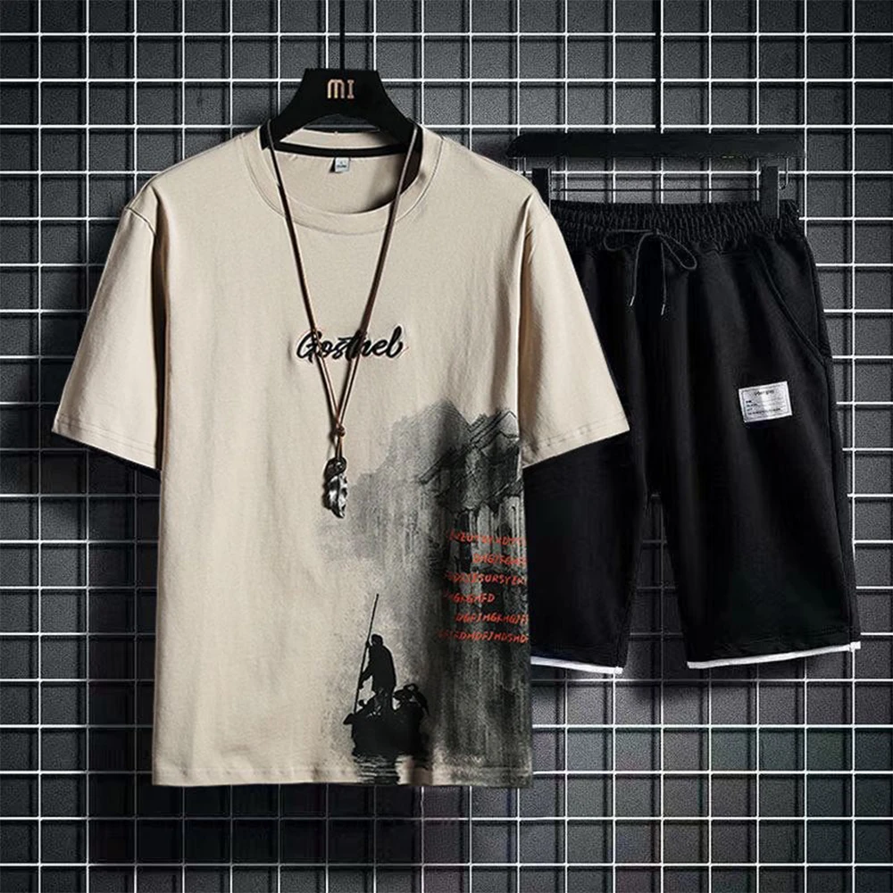 Summer Men Casual Crew Neck Print T-shirt Blouse Pullover Short Sleeve Top Tee +Shorts Set Sports Running Tshirt Pants Suit
Summer Men Casual Crew Neck Print T-shirt Blouse Pullover Short Sleeve Top Tee +Shorts Set Sports Running Tshirt Pants Suit
